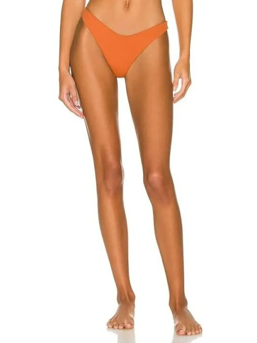 L*space Ribbed Cabana Bikini Bottoms in Amber New Swimsuits